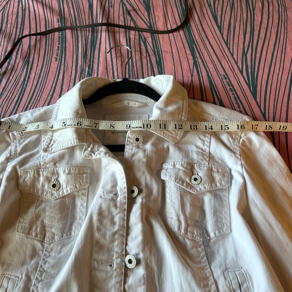 ***SOLD***Loft White jean jacket size 8 custom - Picture 4 of 7